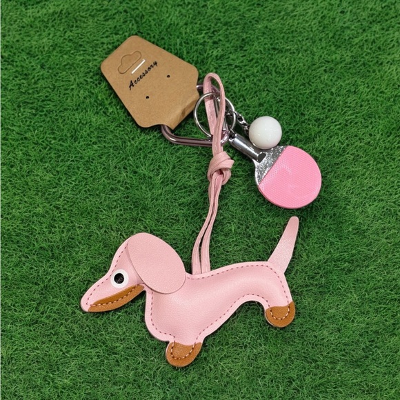 Accessories - Pink Dog & Ping Pong Bag Charm NEW
